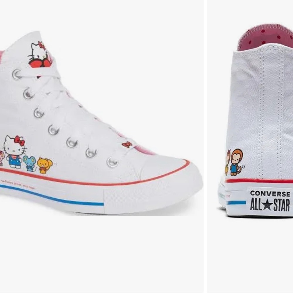 Rare Ltd edition Converse Chuck Taylor All-Star Hi Hello Kitty White 162944C